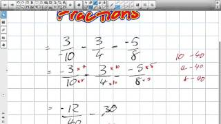 Adding and Subtracting Fractions Grade 9 Academic Lesson 1 1 10 1 15 [upl. by Naol]