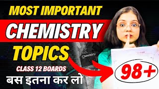 Class 12 Board Exam 2025  The Chapterwise Most Important Topics of Chemistry  Toppers Technique [upl. by Nomihs]