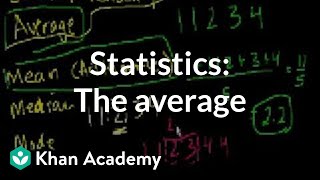 Statistics The average  Descriptive statistics  Probability and Statistics  Khan Academy [upl. by Wynne]