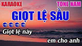 Giọt Lệ Sầu Karaoke Tone Nam  Em  Karaoke 9999  Beat Mới [upl. by Etteoj]