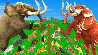 Prehistoric Mammals vs Albino Mammals Itself vs Mammoth vs Woolly Mammoth Animal Tiger Elephant [upl. by Anafetse]