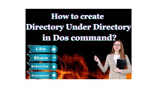 MDCDCDCommand use l How to create Directory under Directory in Dos ByAbhishek kumar tda [upl. by Nyrehtac]