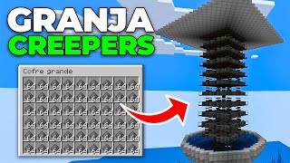 GRANJA de CREEPERSPÓLVORA 120 9000hora  Tutorial Minecraft Java [upl. by Rosner319]