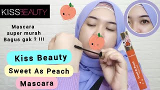 Review KISS BEAUTY MASCARA  KISS BEAUTY PEACH MASCARA THAILAND  By Vapinka Makeup [upl. by Nesyt883]