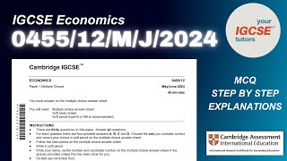 IGCSE Economics SOLVED  MCQ 045512MJ24 Discussion [upl. by Alian]