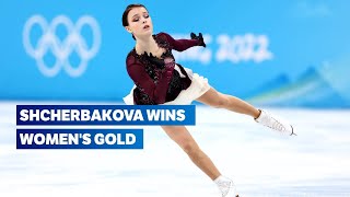 ⛸ Anna Shcherbakova wins Womens Gold  Figure Skating Beijing 2022  Free Skate highlights [upl. by Anoet]