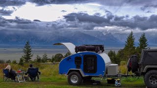 Rainy Camping At The Tetons  End Of The Road Trip [upl. by Ardnu]