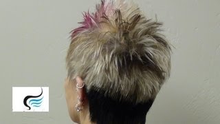 How To Haircut Ladies Faux Hawk Pixie Hairstyles [upl. by Leicester]