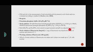 FDA activity of Soil  fluorescein diacetate hydrolysis activity [upl. by Alasteir910]