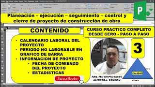 PLANEACION Y CONTROL DE OBRA  PROJECT [upl. by Adlog]