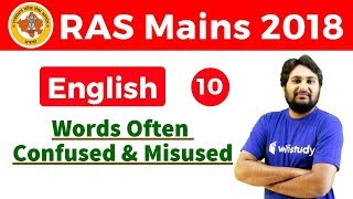 830 PM  RAS Mains 2018  English by Harsh Sir  Words Often Confused amp Misused [upl. by Nuajed166]