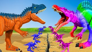 BATMAN Spinosaurus Mosasaurus Feeding DINOSAURS EVOLUTION OF Brontosaurus Jurassic Who will Win [upl. by Aivon]