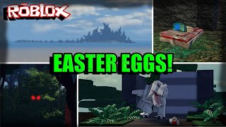 ALL EASTER EGG LOCATIONS IN JURASSIC BLOCKY SECRET SPOTS [upl. by Annaitsirhc569]