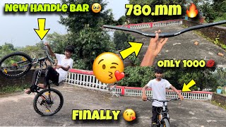 🥹My new 780mm handle bar ￼⚡️🔥 only ₹1000￼🥰shorts viralvideo cycle stunt viral [upl. by Anialeh693]