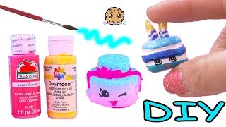 Custom Cake  DIY Do It Yourself Clay Shopkins Painting Craft Video [upl. by Inatsed]