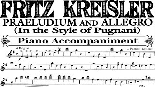 Kreisler  Praeludium and Allegro in the style of Pugnani  Piano Accompaniment [upl. by Jorgenson]