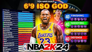 BEST 6’9 ISO GUARD BUILD in NBA 2K24  HOF POSTERIZER  BEST POINT GUARD BUILD in NBA 2K24 [upl. by Mabel261]