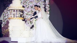 AngelaBaby and Huang Xiaoming fairytale wedding [upl. by Ecnarrot]