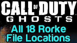 COD Ghosts Rorke File Locations Guide Call of Duty Rorke Intel Locations Audiophile Achievement [upl. by Enneire]