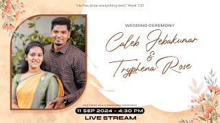 Caleb Jebakumar amp Tryphena Rose  Wedding Reception [upl. by Seton]