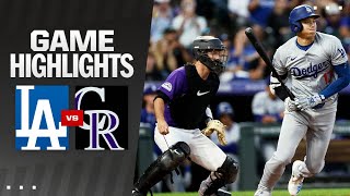 Dodgers vs Rockies Game Highlights 92724  MLB Highlights [upl. by Pietje256]