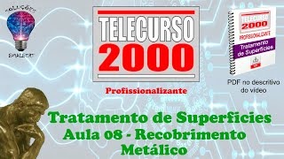 Telecurso 2000 Tratamento de Superfície  08 Recobrimento metálico [upl. by Ekeiram]