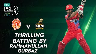 Thrilling Batting By Rahmanullah Gurbaz  Islamabad vs Peshawar  Match 24  HBL PSL 7  ML2T [upl. by Annhej]