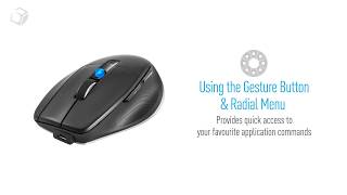 3Dconnexion CadMouse Pro Wireless  Using the gesture button and radial menus [upl. by Pepi]