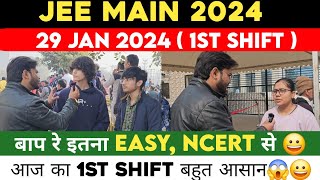 JEE Main 29 Jan 2024 Shift 1 Centre Review  JEE Main 2024 29 Jan 2024 Shift 1 Paper Analysis [upl. by Wilmette]