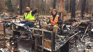 California Camp Fire Cleanup Crew in Trouble for Offensive Photos [upl. by Heisser]