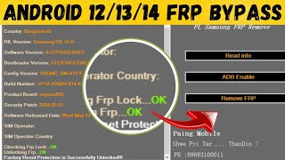 Samsung FRP Bypass Android 121314 Full Free Tool 2024 [upl. by Daahsar]