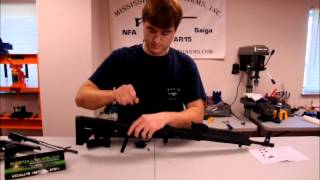 Saiga Recoil Suppression Collapsible Stock Pistol Grip KLT004 Kit Installation Instructions [upl. by Christen]