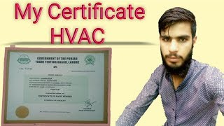 HVACRAC field received my Certificate 2018 [upl. by Hameerak]