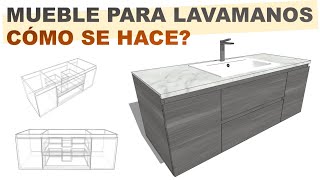 Cómo hacer un mueble para lavamanos en melamina [upl. by Repsaj]