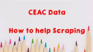 Ceac data for Green Card Lottery and how to scrape the data for the DV Lottery [upl. by Osborne427]