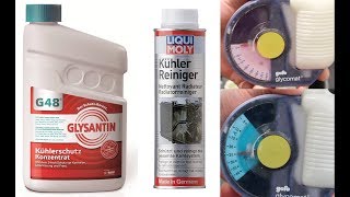 Kühlmittel wechseln rot auf grün Liqui Moly Kühler Reiniger und Kühlsystem entlüften BMW E39 [upl. by Shepp256]