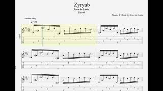 Paco de Lucia Zyryab GUITAR PRO tab Free download sheet [upl. by Kroy]