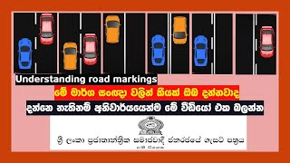 මාර්ග සලකුණු සහ සංඥා අවබෝධ කර ගැනීම Understanding road markings and signages [upl. by Anselma357]