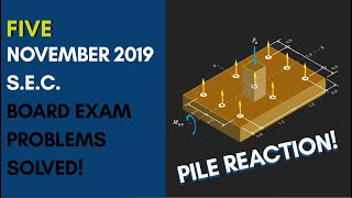 FIVE SEC November 2019 CE BOARD EXAM PROBLEMS ON PILES SOLVED [upl. by Cormick]