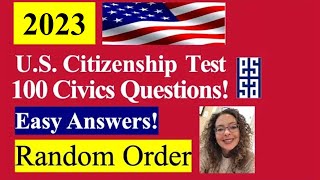 2023 EASY Answer Fast USCIS Official 100 Civics Questions and Answers US Citizenship Interview 2023 [upl. by Annauqahs399]