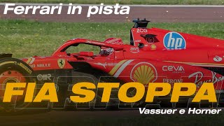 FERRARI IN PISTA A FIORANO CON LA SF24  FIA STOPPA VASSEUR E HORNER f1 leclerc [upl. by Nonnarb]