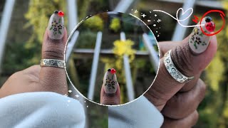 Floral 🌸sticker 3D bug 🐞nails 💅 tutorial 🎥 nailsnailartyoutubetamil [upl. by Ahtinak]