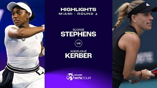 Sloane Stephens vs Angelique Kerber  2024 Miami Round 1  WTA Match Highlights [upl. by Ladiv]