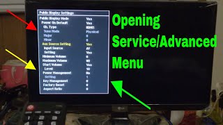 LG TV Opening Service menu Advanced menu 24LF452BPU [upl. by Brocky669]