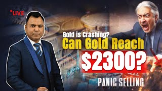 Gold Crashed  Panic selling in Gold  Gold analysis Live  Shahid Sir [upl. by Karame269]