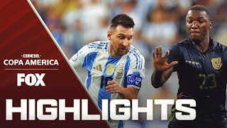 Argentina vs Ecuador Highlights  2024 Copa América  Quarterfinals [upl. by Llirpa]