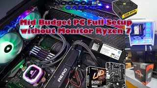 Ryzen 7  GIGABYTE B450M  PELADN RX 5500 Graphics  Mid Budget PC Full Setup without Monitor [upl. by Plotkin269]