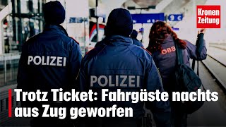 Trotz Ticket Fahrgäste nachts aus Zug geworfen  kronetv NEWS [upl. by Ellord]