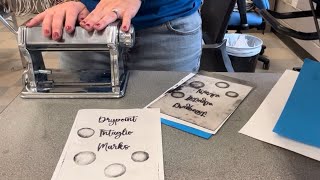 Drypoint Intaglio Printmaking Using a Pasta Machine as a Press [upl. by Nina236]