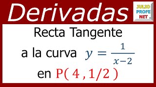 RECTA TANGENTE A UNA CURVA  Ejercicio 1 [upl. by Einaoj224]